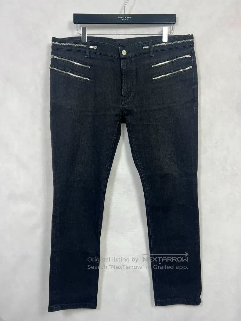 Saint Laurent Paris Saint Laurent Paris Multi-Zip Black Denim Pants Size US 36 / EU 52 - 1 Thumbnail