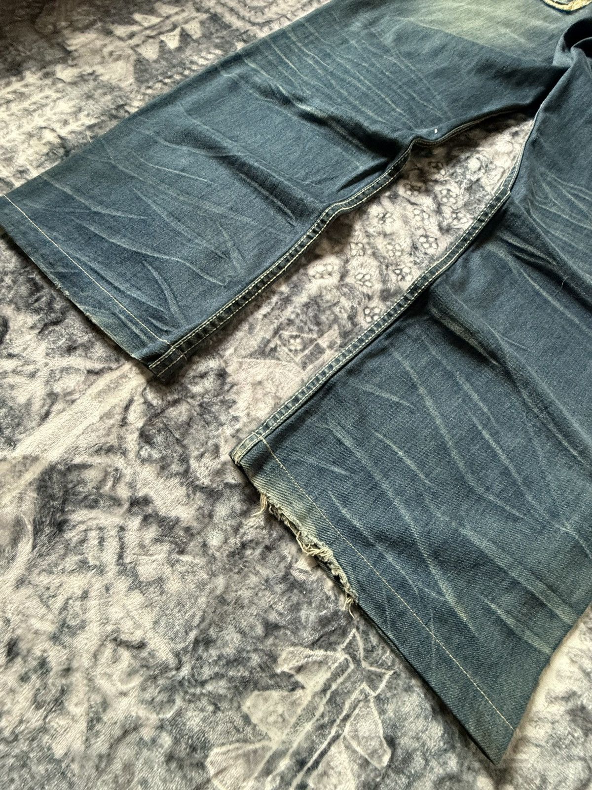 Japanese Brand Vomanie Japan Patch Work Frayed Details Baggy Fit Jeans Size US 32 / EU 48 - 20 Thumbnail