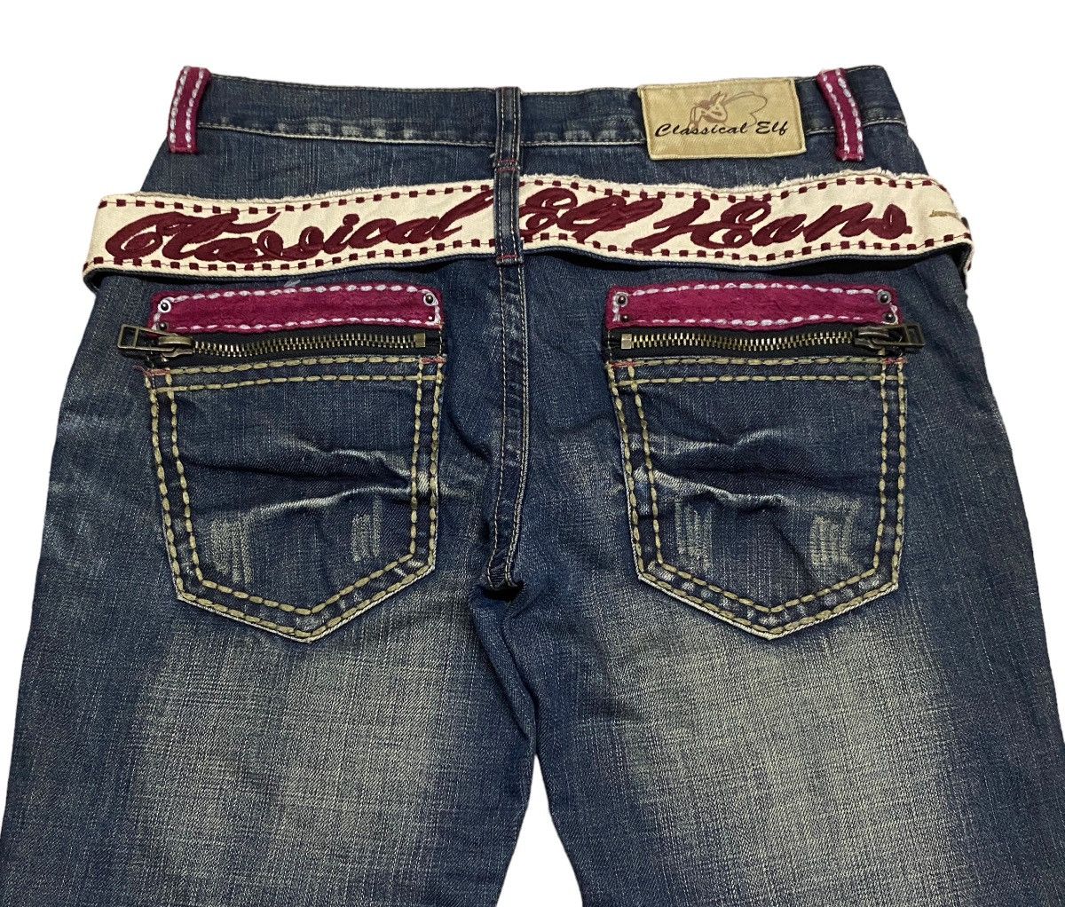 Le Grande Bleu (L.G.B.) Rare Design Vintage Japanese Brand Classic Elf Jeans 2000s Size US 30 / EU 46 - 4 Thumbnail