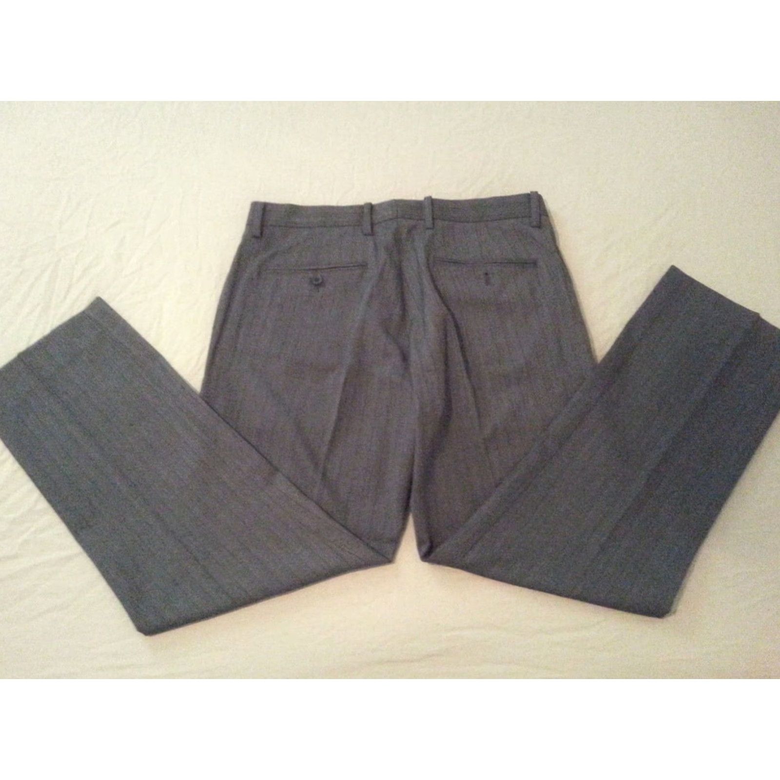 Kenneth Cole Mens Kenneth Cole Wool Dress Pants 32x30 Gray Dress Pants Mens Regular 32 Gray Wool Version? Size US 32 / EU 48 - 2 Thumbnail