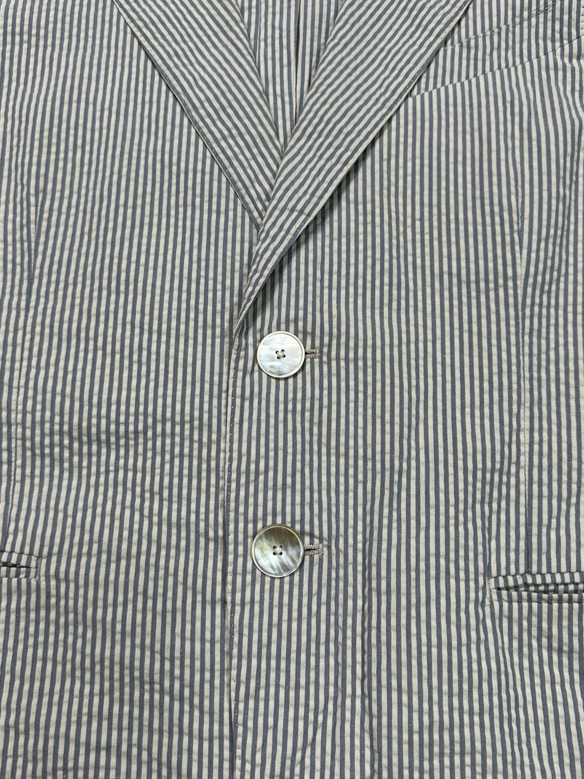 Paul Smith Paul Smith Seersucker Stripe Blazer Size 38R - 9 Thumbnail