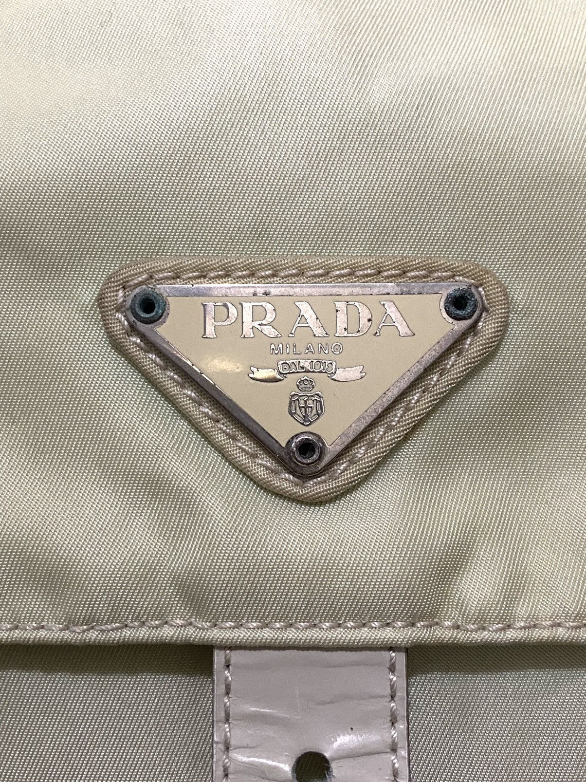 Prada Prada Nylon Messenger Bag Beige Size ONE SIZE - 5 Thumbnail
