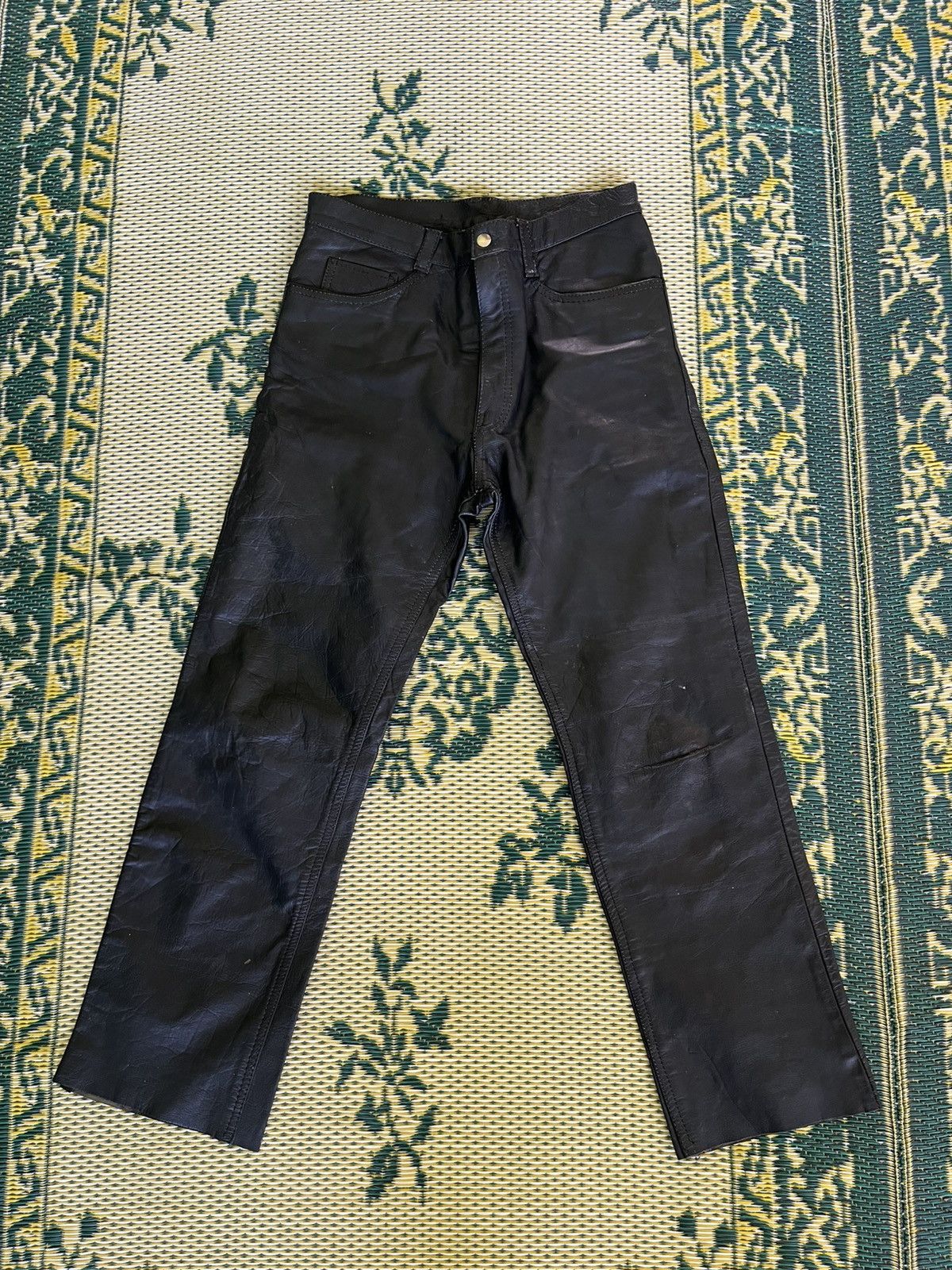 American Eagle Outfitters Vintage American Eagle Leather Pants Raw Hem Size US 30 / EU 46 - 1 Thumbnail