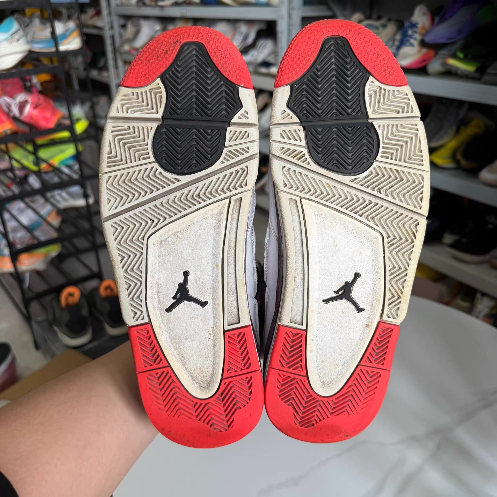 Nike Air Jordan 4 Hot Lava, white and red colorway Q10 Size US 11 / EU 44 - 4 Thumbnail