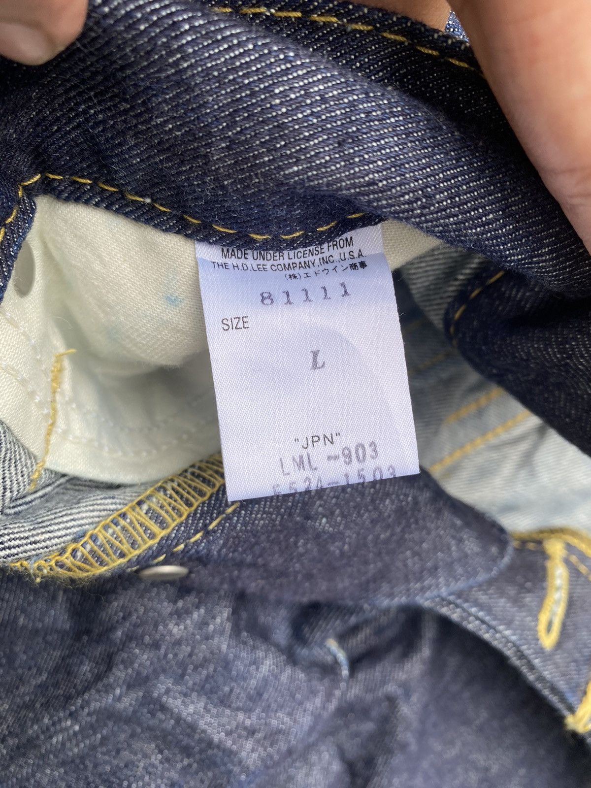 Studio D'Artisan Lee Union Made Japan Raw Indigo Denim Jeans Size US 32 / EU 48 - 5 Thumbnail