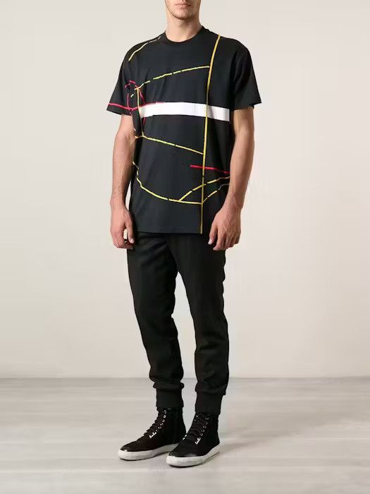 Givenchy Black Basketball Pitch Oversized T-Shirt Size US L / EU 52-54 / 3 - 3 Thumbnail