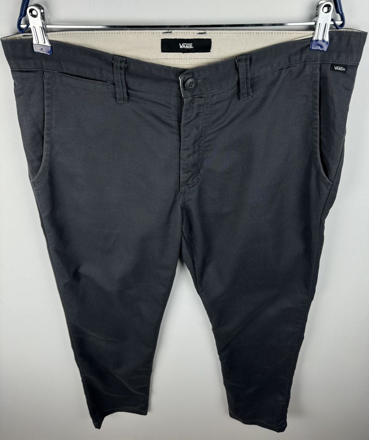 Vans Cotton Vans Grey Skater Chino Pants Size US 34 / EU 50 - 3 Thumbnail