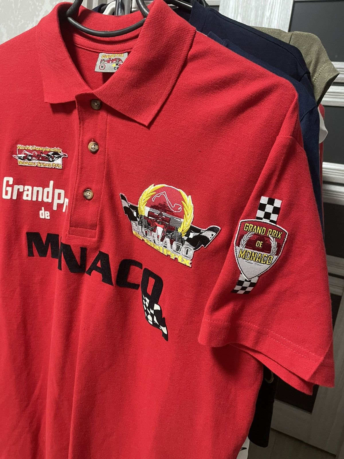 Club Monaco Vintage Monaco Grand Prix Racing Patch Tee Spellout Polo Size US M / EU 48-50 / 2 - 3 Thumbnail