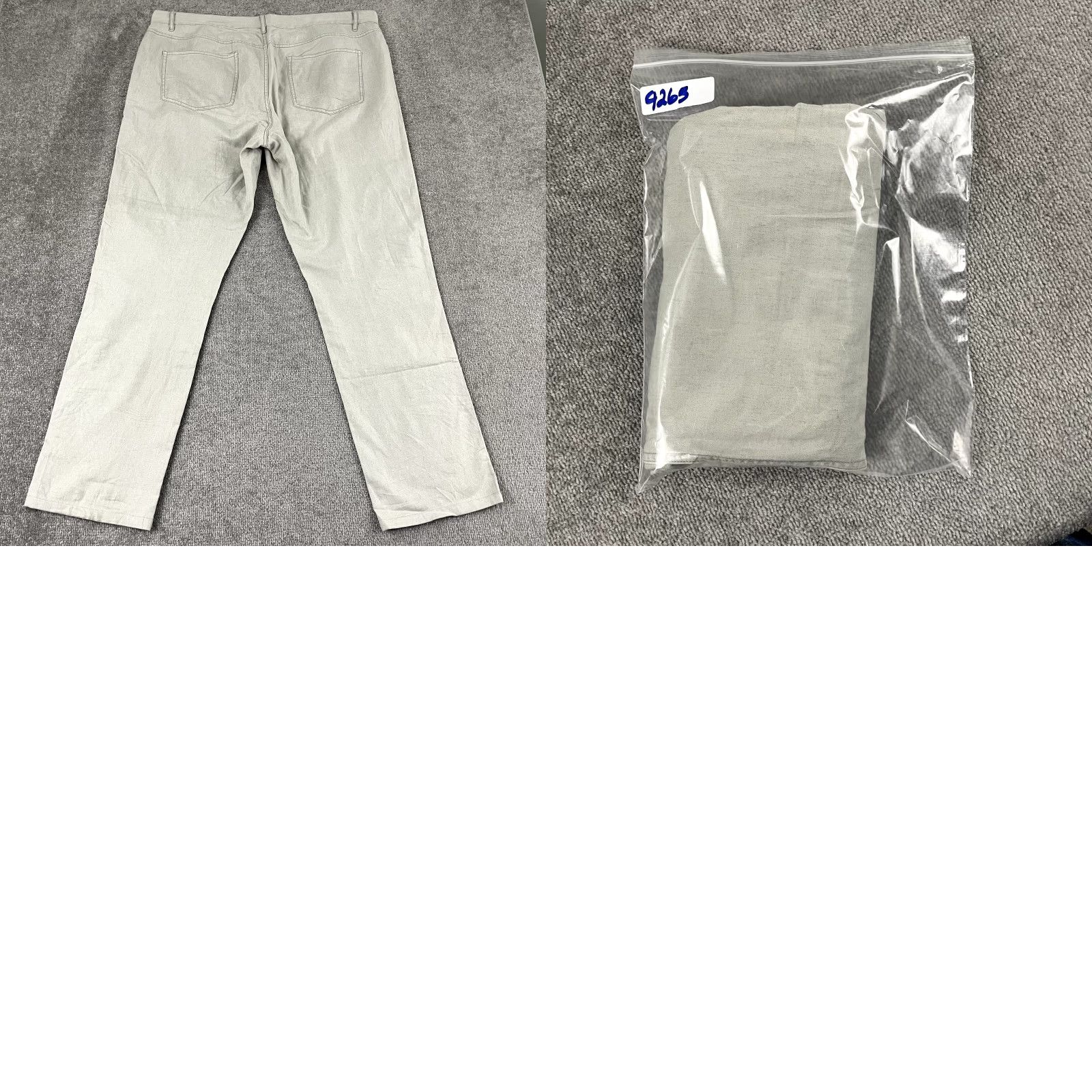 Faherty FAHERTY Pants Mens 40 x 32 Straight Gray Chino Golf Travel Linen Blend 5-Pocket Size US 40 / EU 56 - 8 Thumbnail