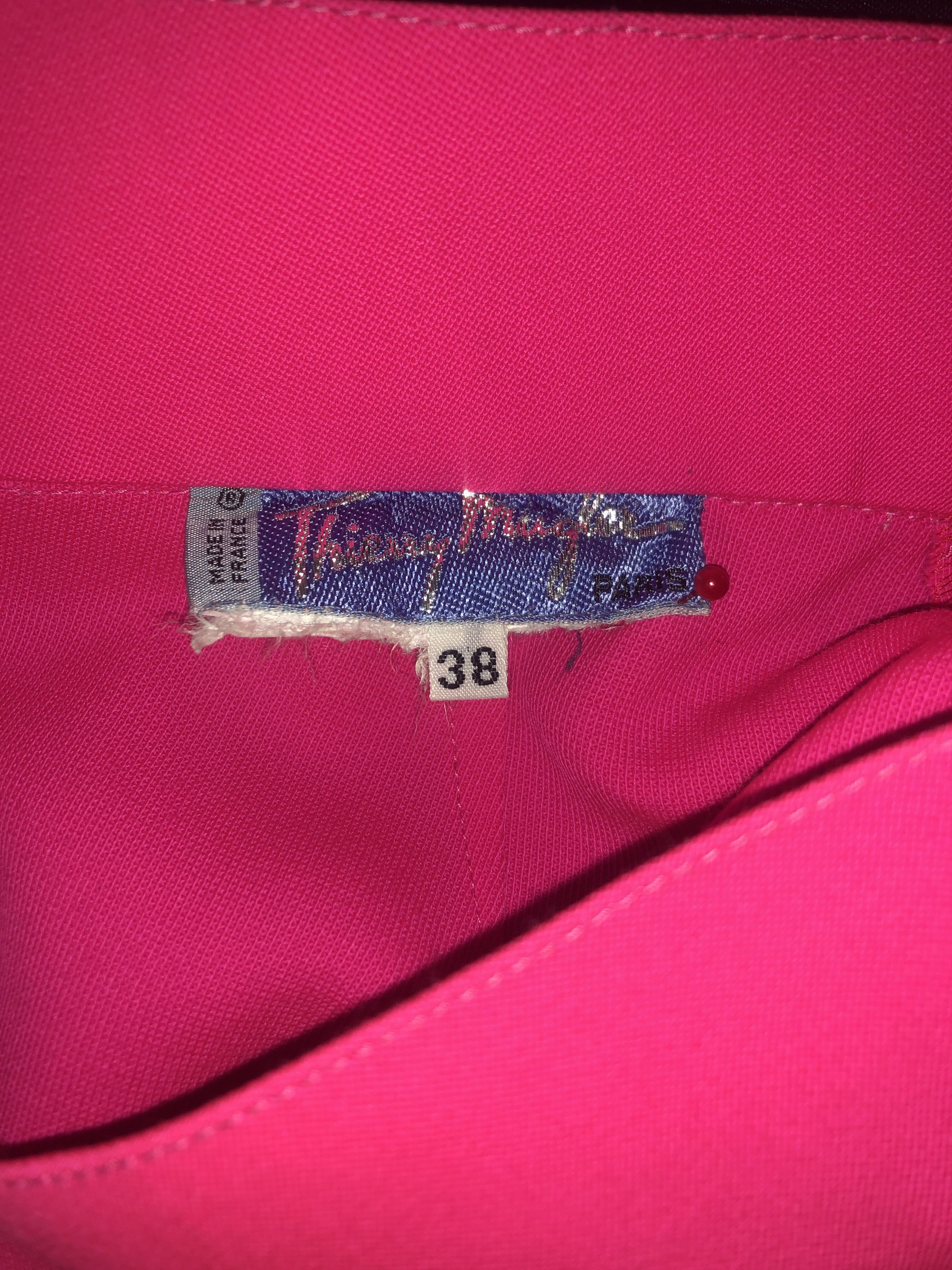 Thierry Mugler Fluo Pink Skirt Suit Size M / US 6-8 / IT 42-44 - 9 Thumbnail