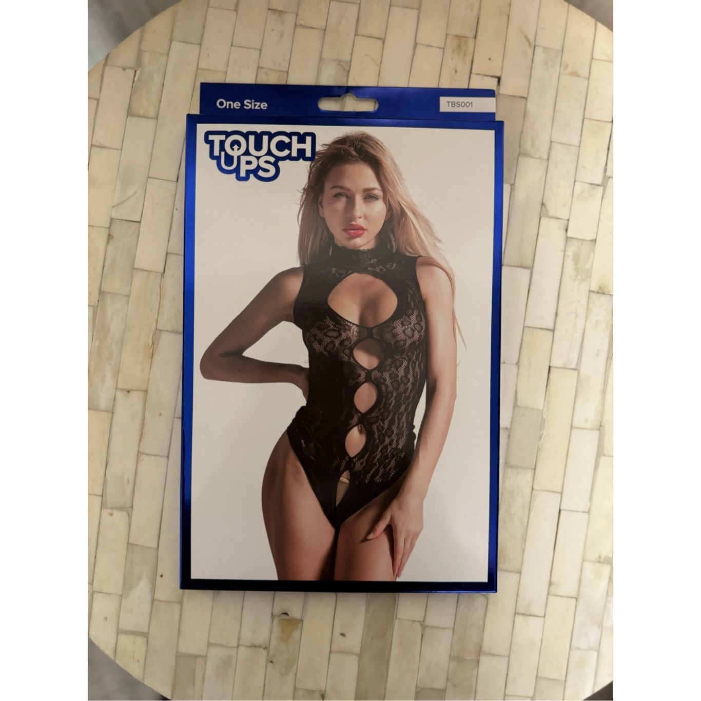 Other Touch Ups Black Fishnet Cutout Bodysuit – One Size Sexy Ling Size ONE SIZE - 1 Thumbnail