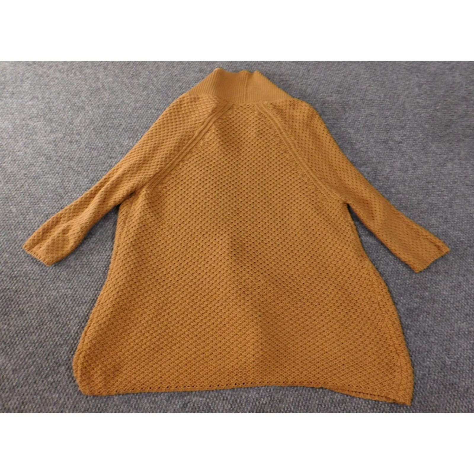 Lucky Brand Lucky Brand Cardigan Sweater Womens M Brown Knit Open Pockets Cotton Heavy V-Neck Casual Knitwear Regular Size M Women US Size M / US 6-8 / IT 42-44 - 7 Thumbnail