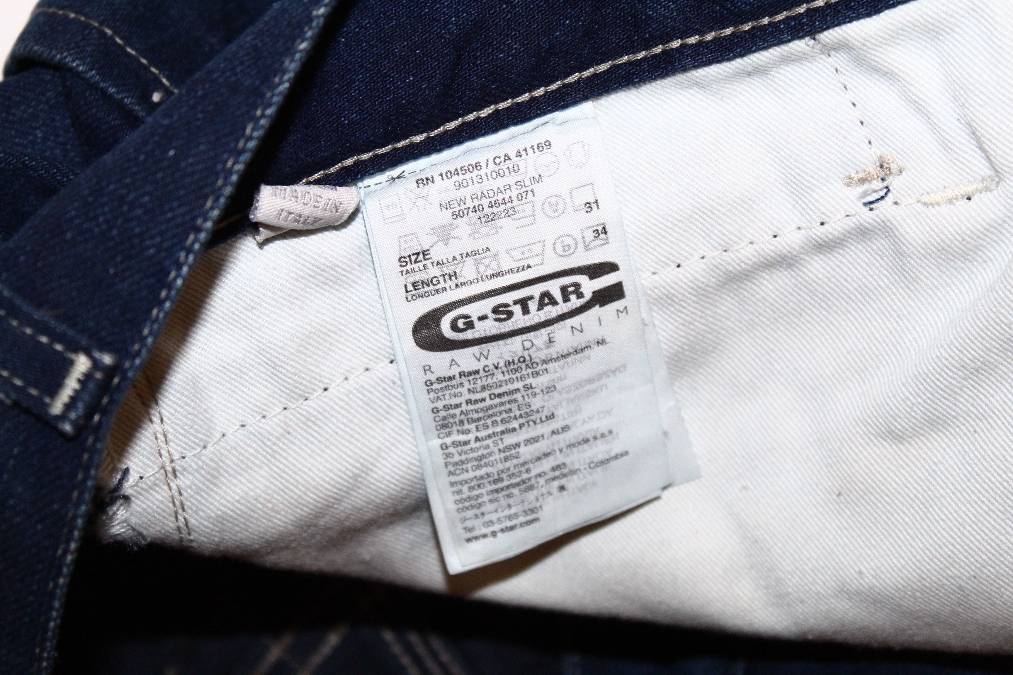 G-Star G-star Raw Denim New Radar Slim Dots Splash Blue Faded Jeans Size US 31 - 6 Thumbnail