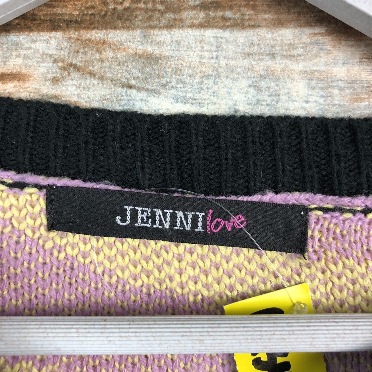 Homespun Knitwear × Japanese Brand Jenni Love Pink/Yellow tiger stripe Knitwear #A1342 Size M / US 6-8 / IT 42-44 - 11 Thumbnail