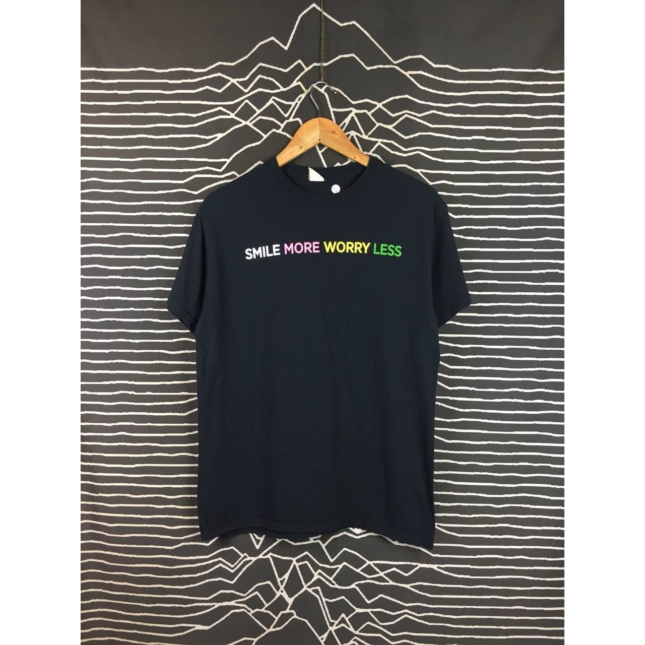 Vintage Vtg Altar'd State Smiley T-Shirt Smile More Worry Less Tee Size US S / EU 44-46 / 1 - 4 Thumbnail