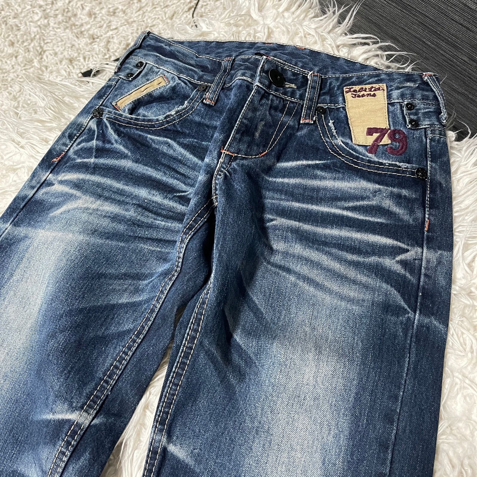 If Six Was Nine Vintage Faded Wash Japanese Brand Low-rise Denim Jeans Blue Size 28" / US 6 / IT 42 - 9 Thumbnail