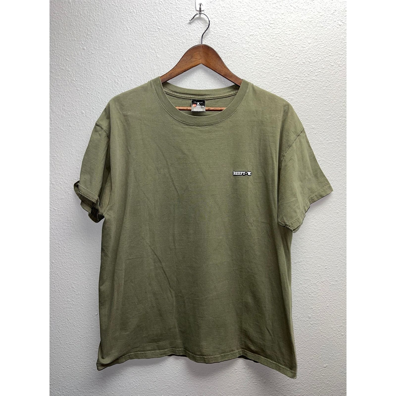 Hanes Vintage Hanes Beefy Shirt Logo Beefy-T Green Tee 2000s L Size US L / EU 52-54 / 3 - 1 Thumbnail