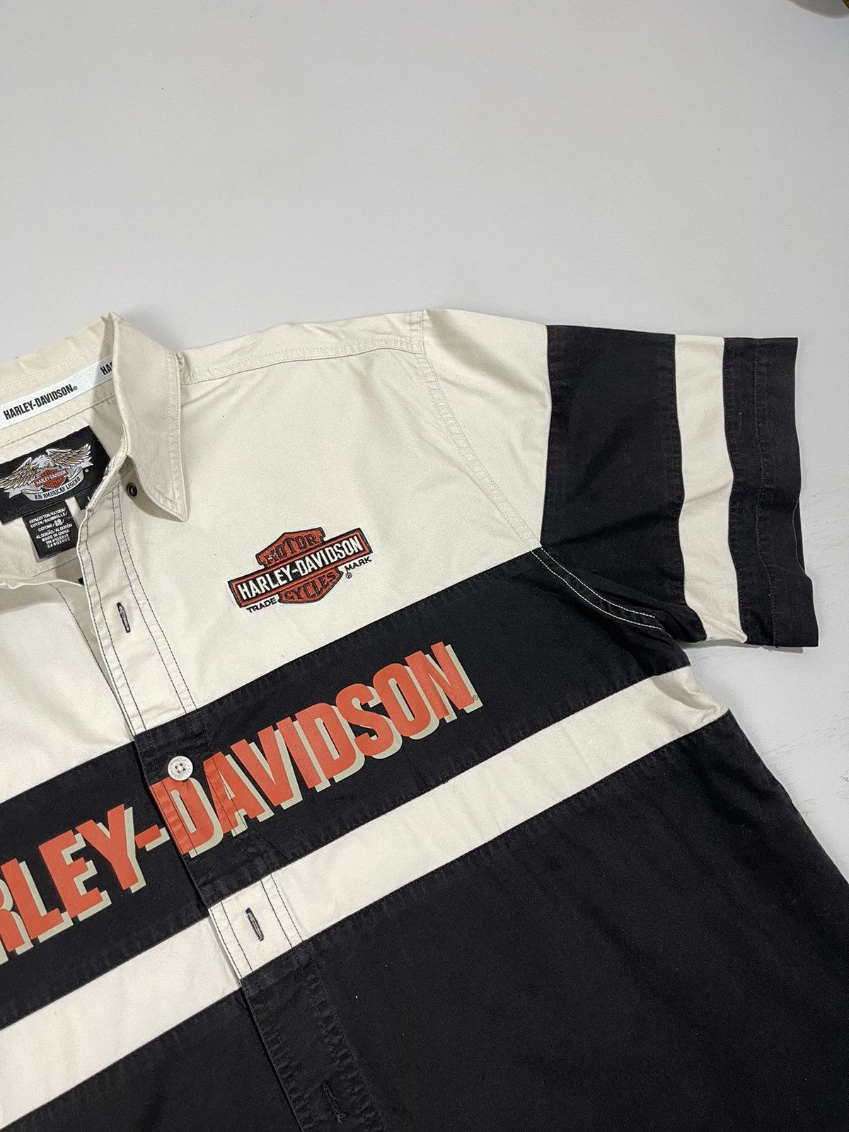Harley Davidson 90s Vintage Harley Davidson Y2k Buttons Up Shirt Moto Style Size US L / EU 52-54 / 3 - 9 Thumbnail