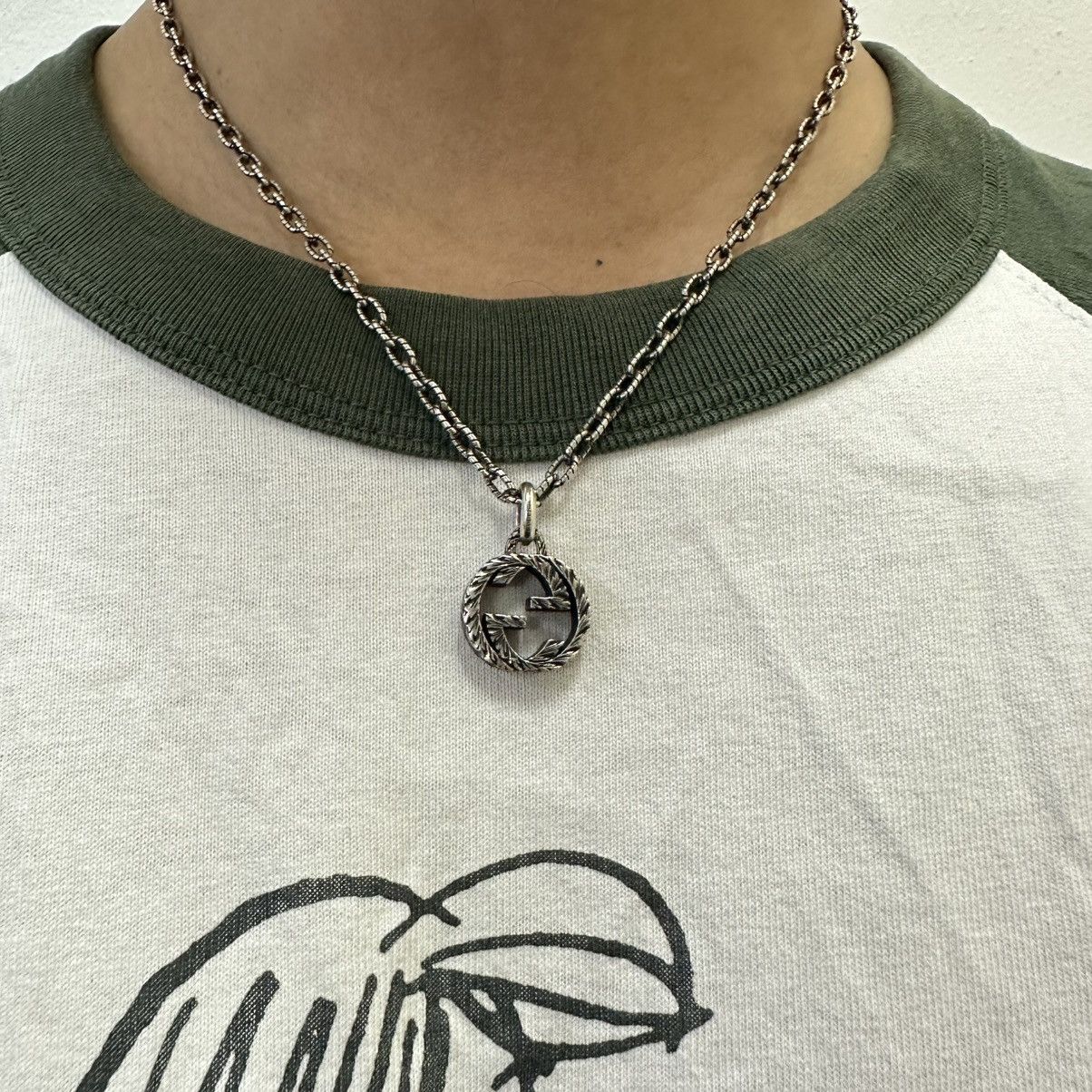 Gucci Gucci Vintage GG Laurel Sterling Silver Necklace 925 – 45cm Size ONE SIZE - 10 Thumbnail