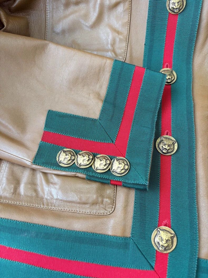 Gucci Gucci Catwalk brown lambskin four-pocket leather jacket Size XS / US 0-2 / IT 36-38 - 5 Thumbnail