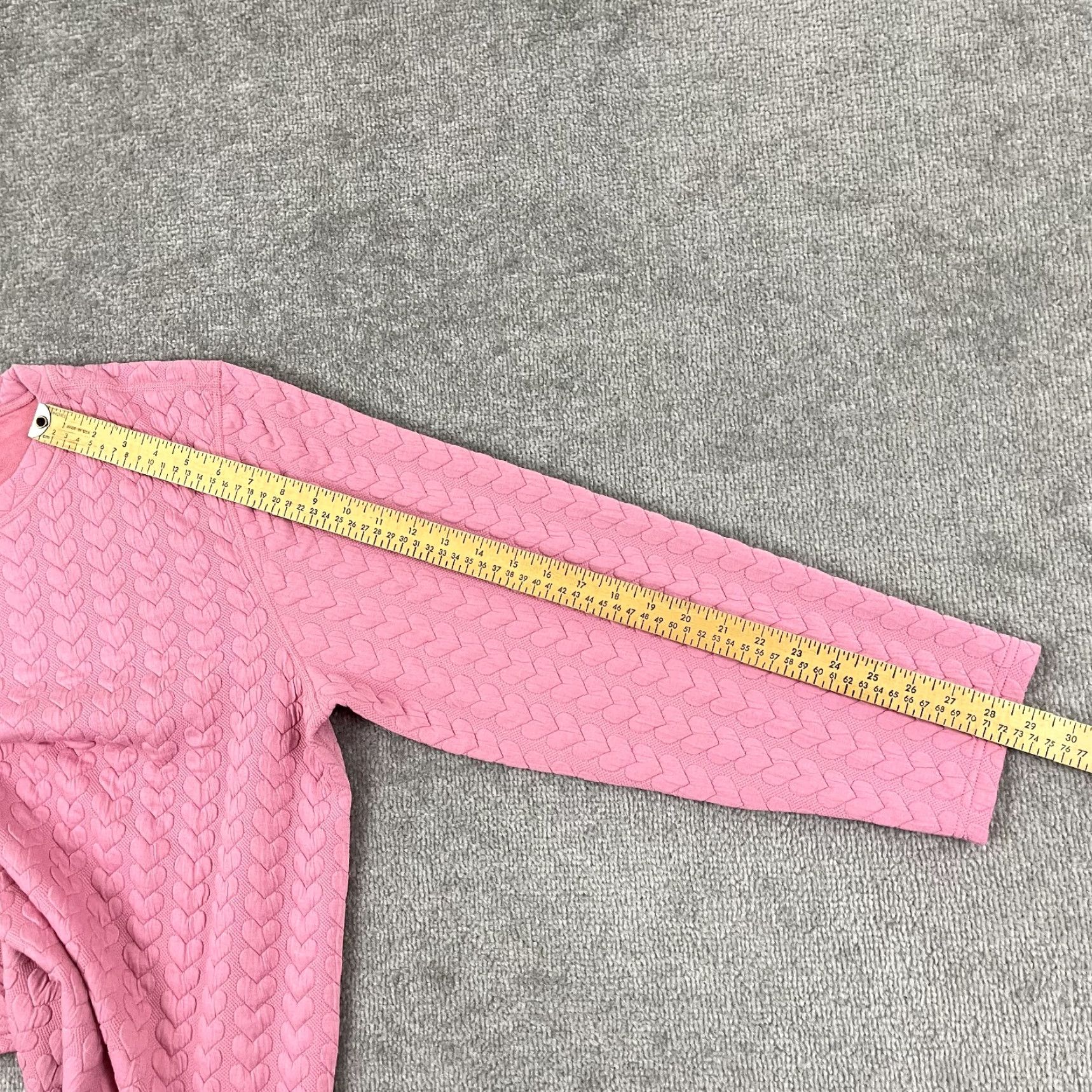 J.Crew J.CREW Sweatshirt Womens XL Pink Quilted Hearts Pullover Crewneck Valentines Size XL / US 12-14 / IT 48-50 - 5 Thumbnail