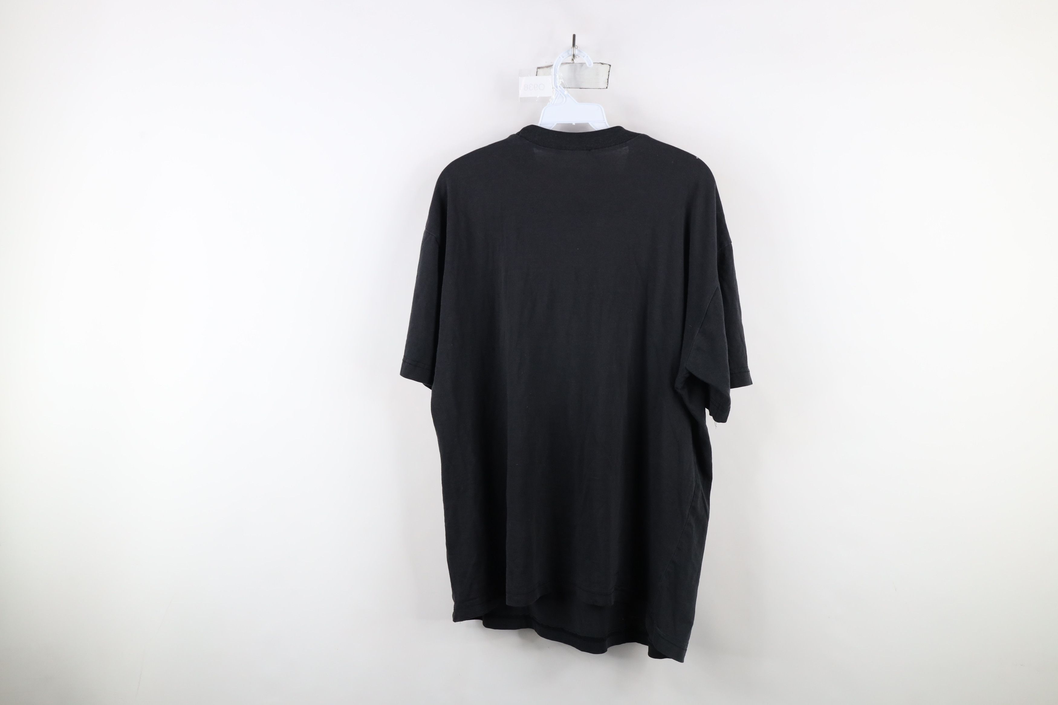 Vintage Vintage 90s Streetwear Blank Thin Short Sleeve T-Shirt Black Size US XL / EU 56 / 4 - 12 Thumbnail
