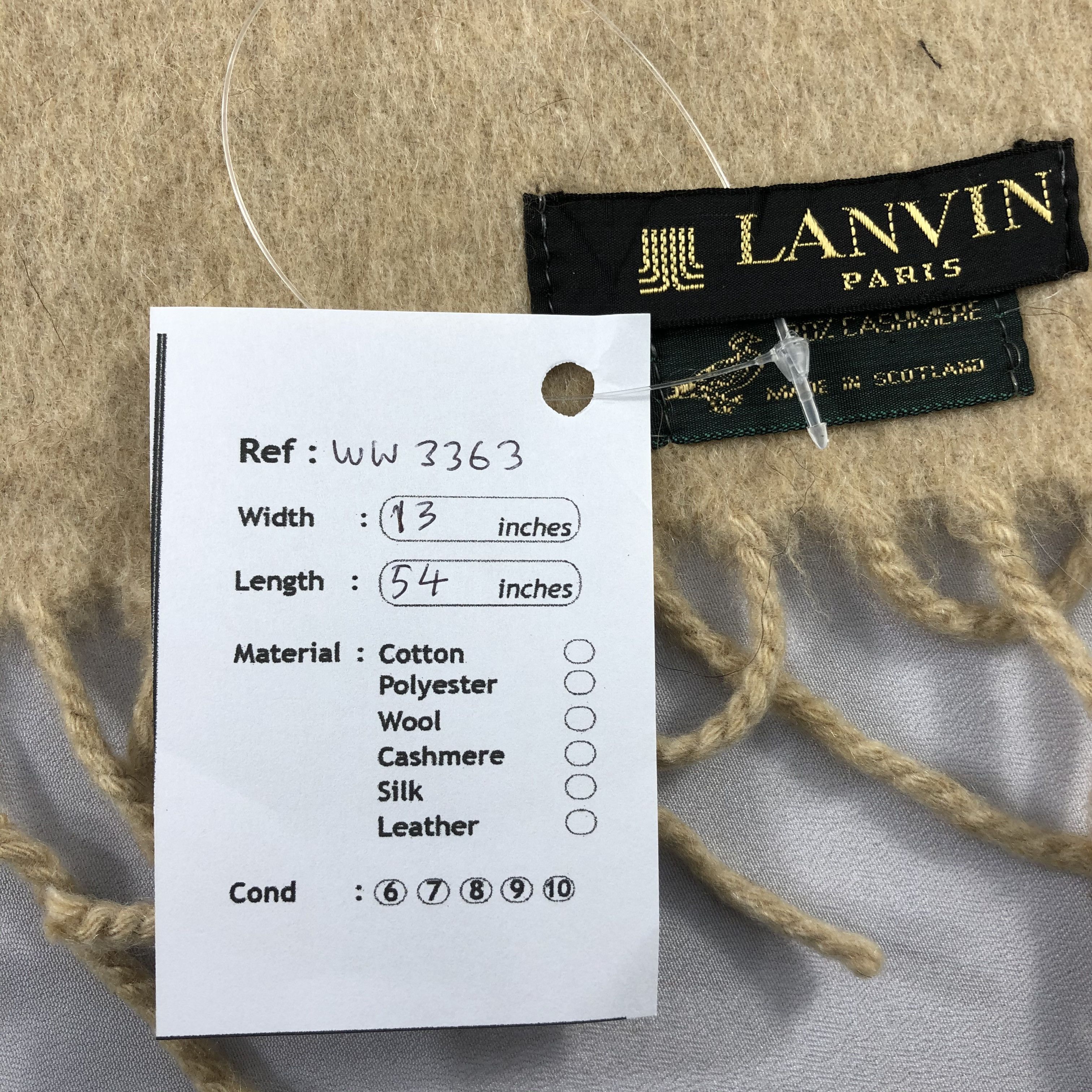 Lanvin × Vintage Vintage Lanvin Scarf Muffler - WW3363 Size ONE SIZE - 7 Thumbnail