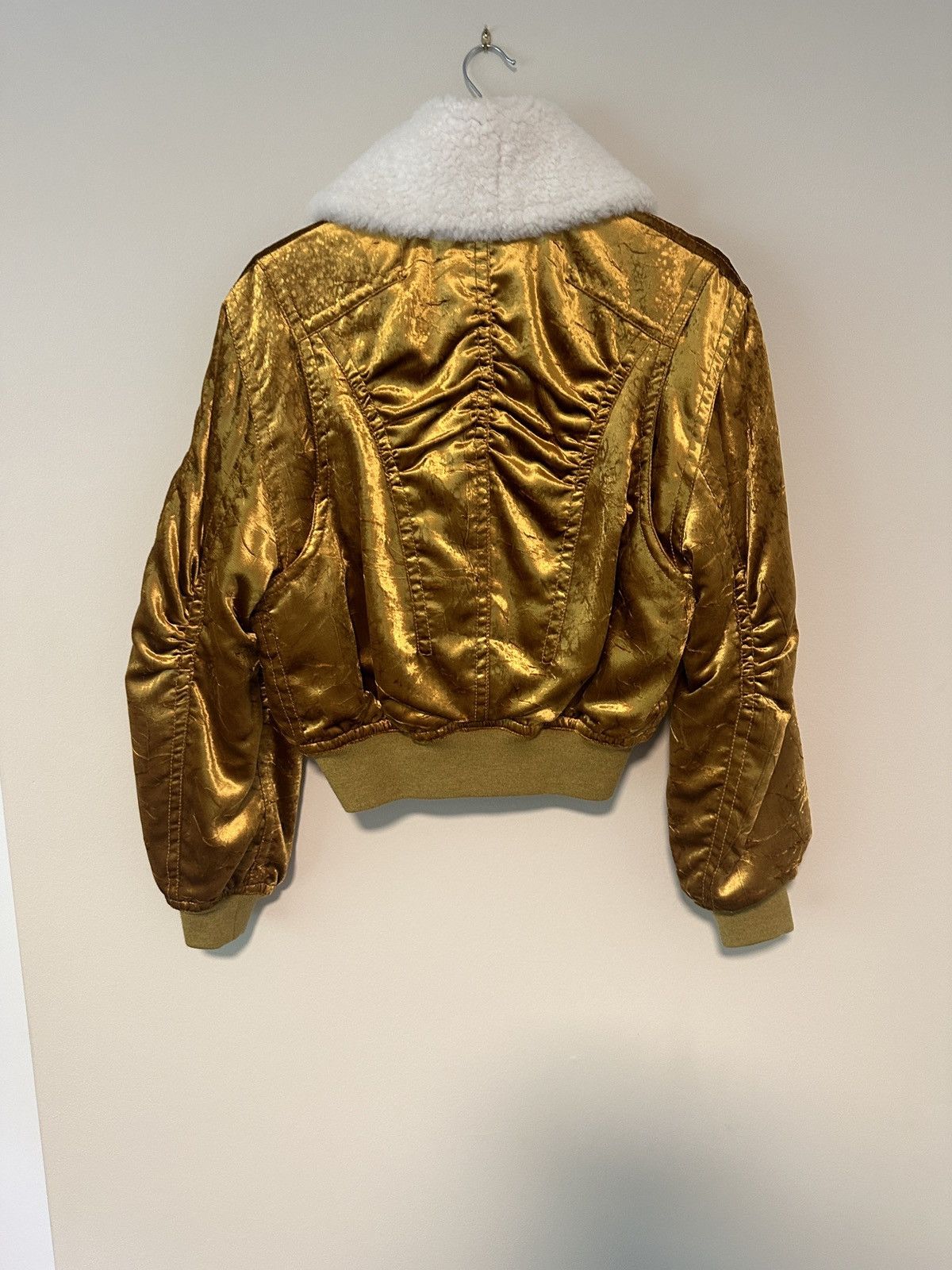 Haider Ackermann Haider Ackermann Gold Velvet Fur Collar Bomber jacket Size US XS / EU 42 / 0 - 2 Thumbnail