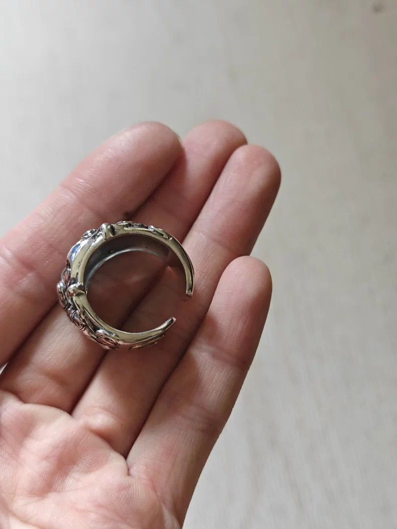 VIBE Chrome Dragon Silver Ring Vintage Rings🔥🔥🔥 Size ONE SIZE - 2 Thumbnail
