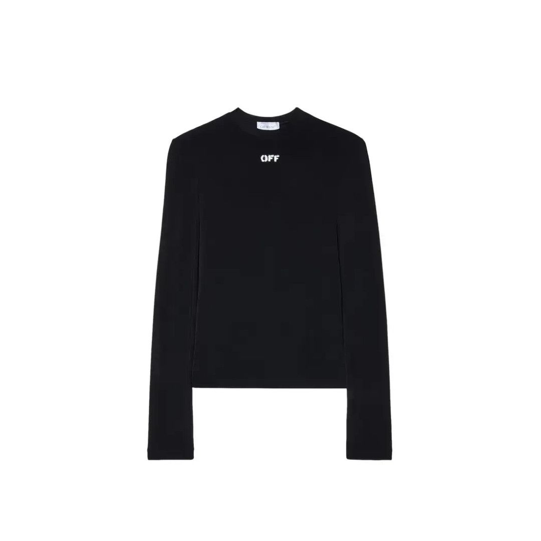Off-White o1mle0425 Off Stamp Second Skin Long-Sleeve T-Shirt in Black Size S / US 4 / IT 40 - 1 Preview