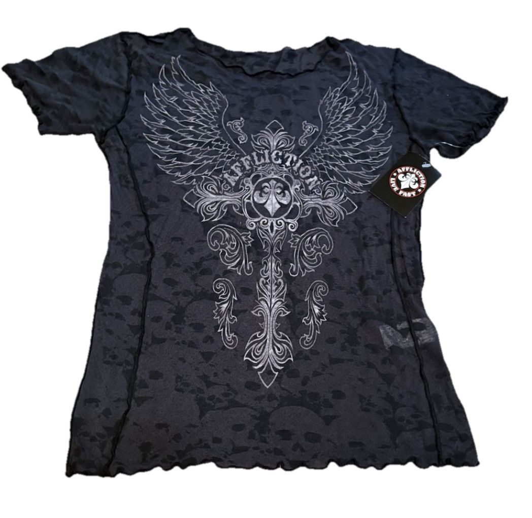 Affliction Womens Affliction Lightweight Baby Tee Size S / US 4 / IT 40 - 2 Thumbnail