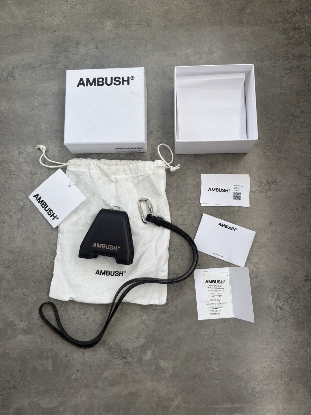 Ambush Design Ambush AirPods case calf leather black full set Size ONE SIZE - 1 Thumbnail