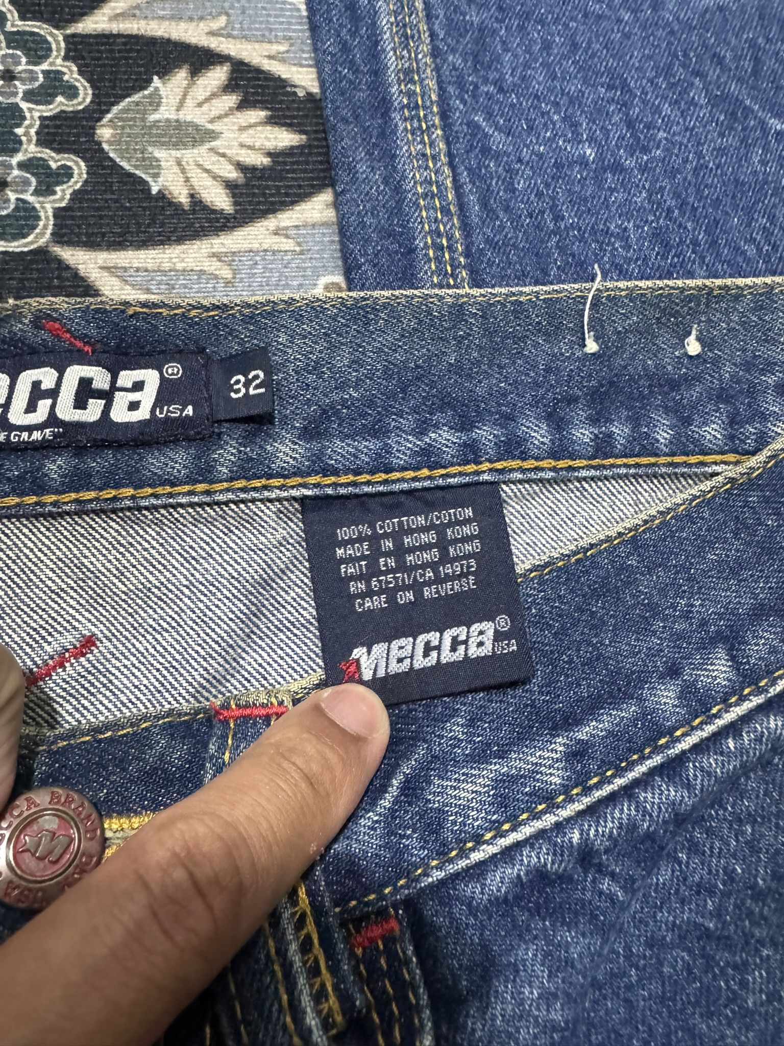 JNCO × Mecca × Menace Vintage 90's Mecca Denim Baggy Loose Skateboard Jeans JNCO Size US 32 / EU 48 - 11 Thumbnail