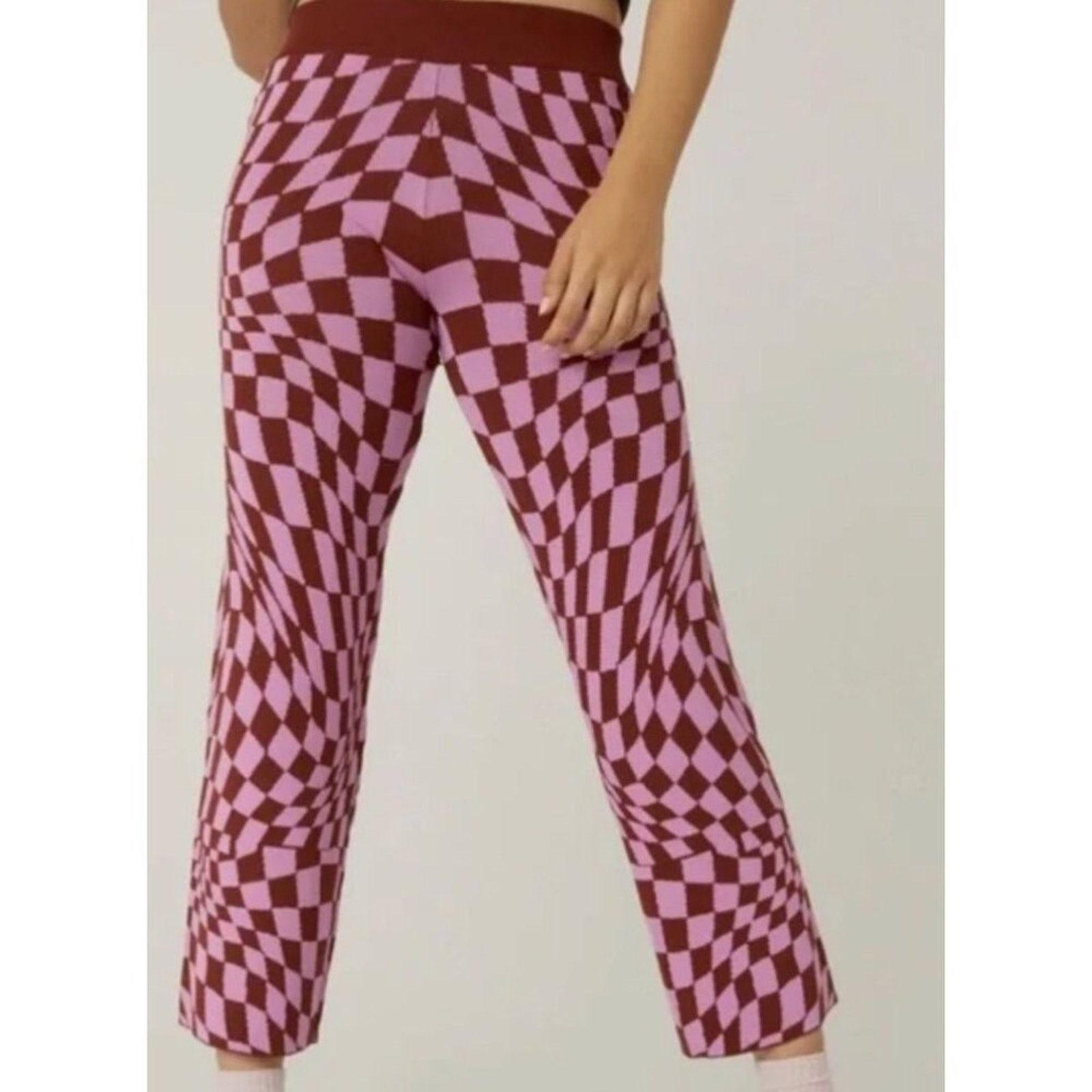 Daydreamer Daydreamer LA Pants Womens Small NWT Eclipse Wave Pink/Red Size 25" / US 0 / IT 36 - 1 Thumbnail
