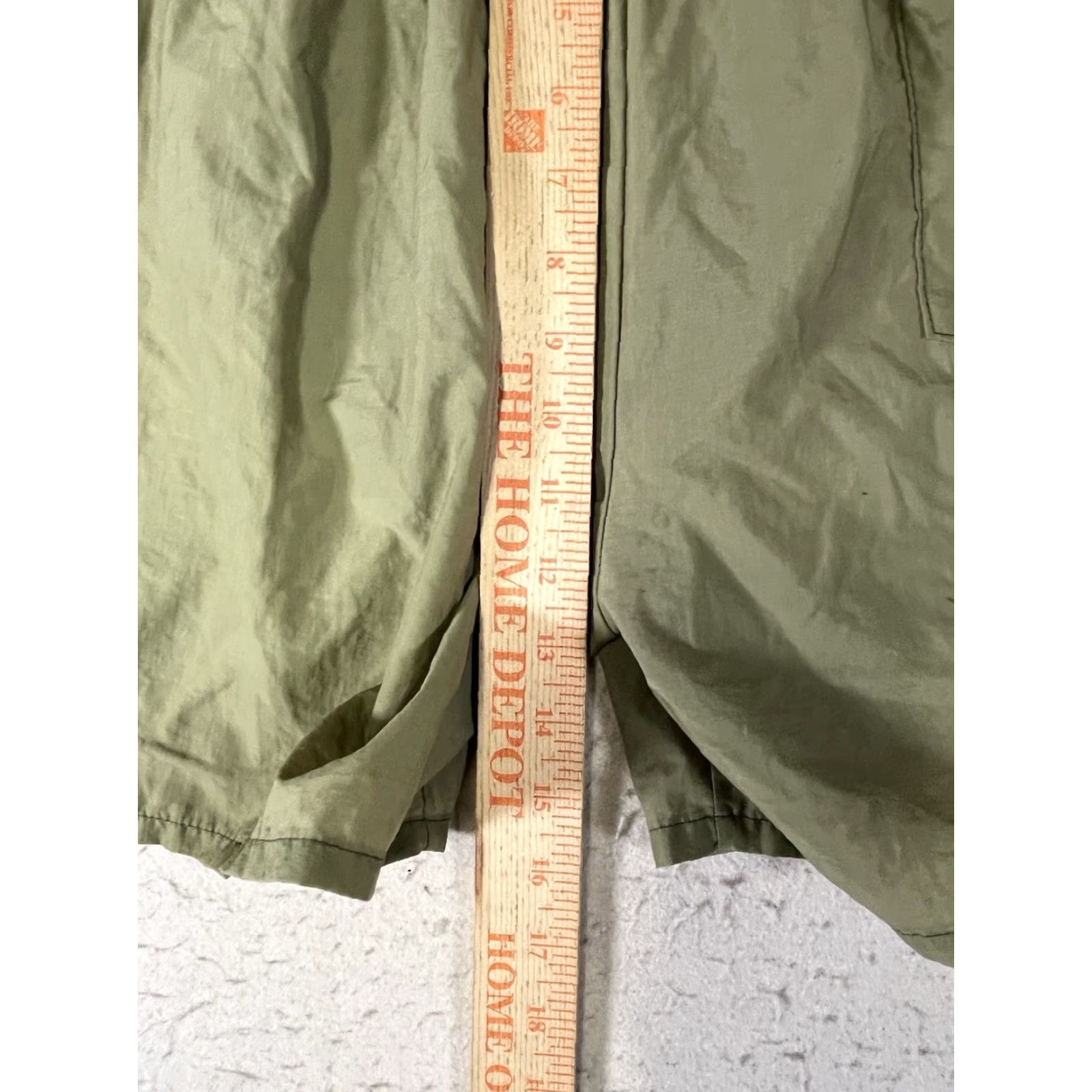 Vintage MX3 Mens Running Shorts Nylon Elastic Waist Drawstring Solid Green M Size US 31 - 4 Thumbnail