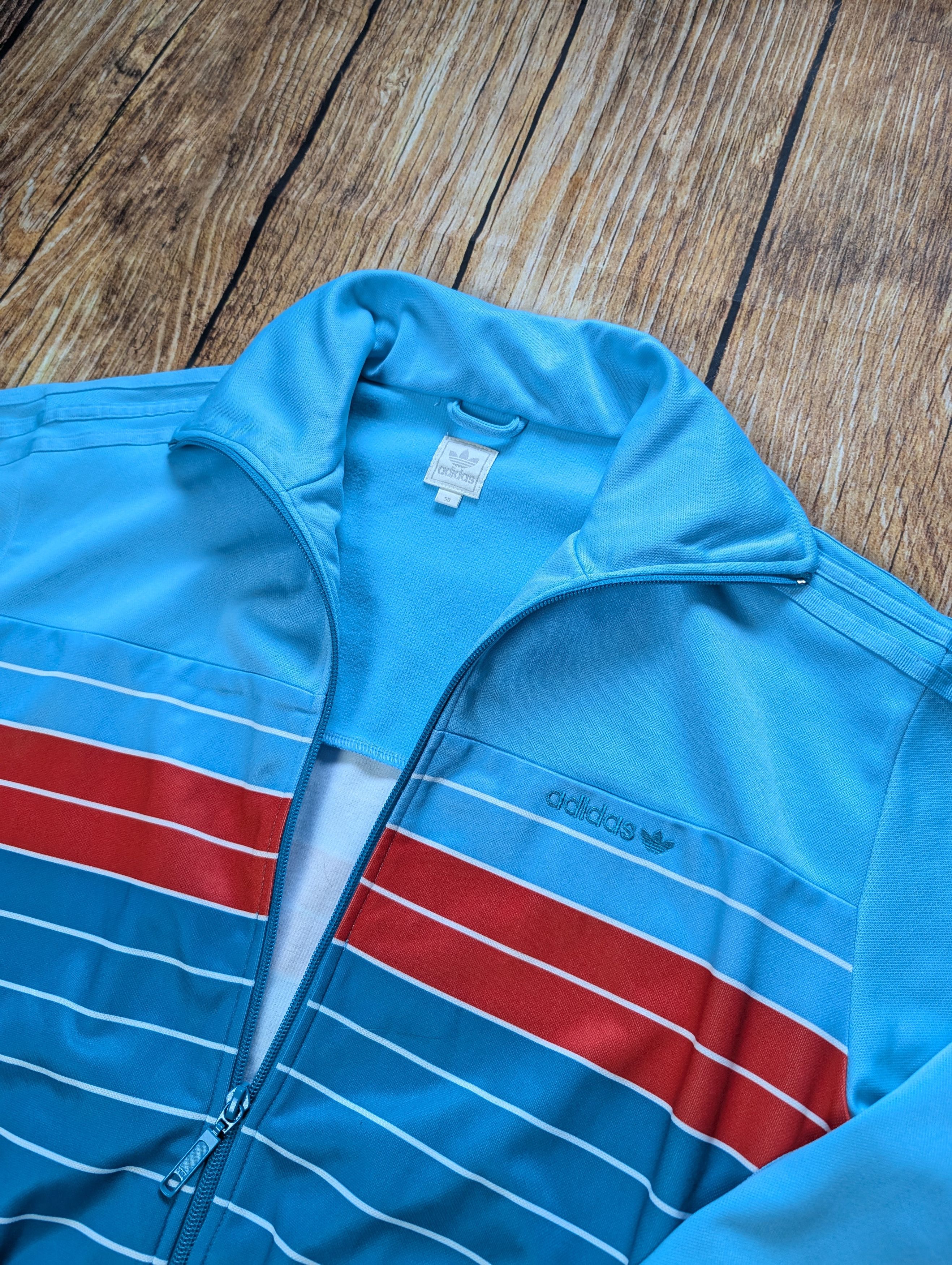 Adidas × Vintage Blue adidas vintage 80s tracksuit crewneck jacket Size US M / EU 48-50 / 2 - 2 Thumbnail