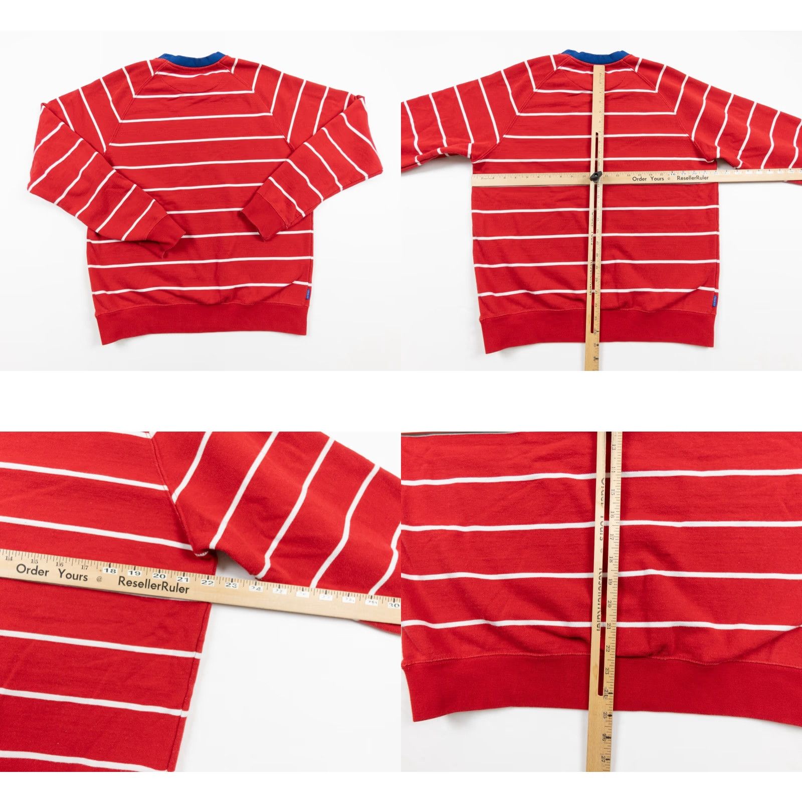 Vintage Cookies Adapted: Sweatshirt Mens Medium Red Crewneck Striped Cotton Polyester Fleece Logo All Seasons | Adult Regular Fit Pullover Shirt? Size US M / EU 48-50 / 2 - 8 Thumbnail