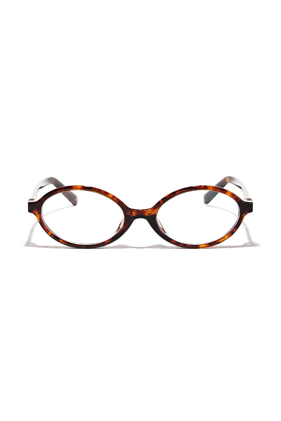 Other Y2k Retro Style Oval-frame tortoiseshell Brown Glasses OS Size ONE SIZE - 2 Thumbnail