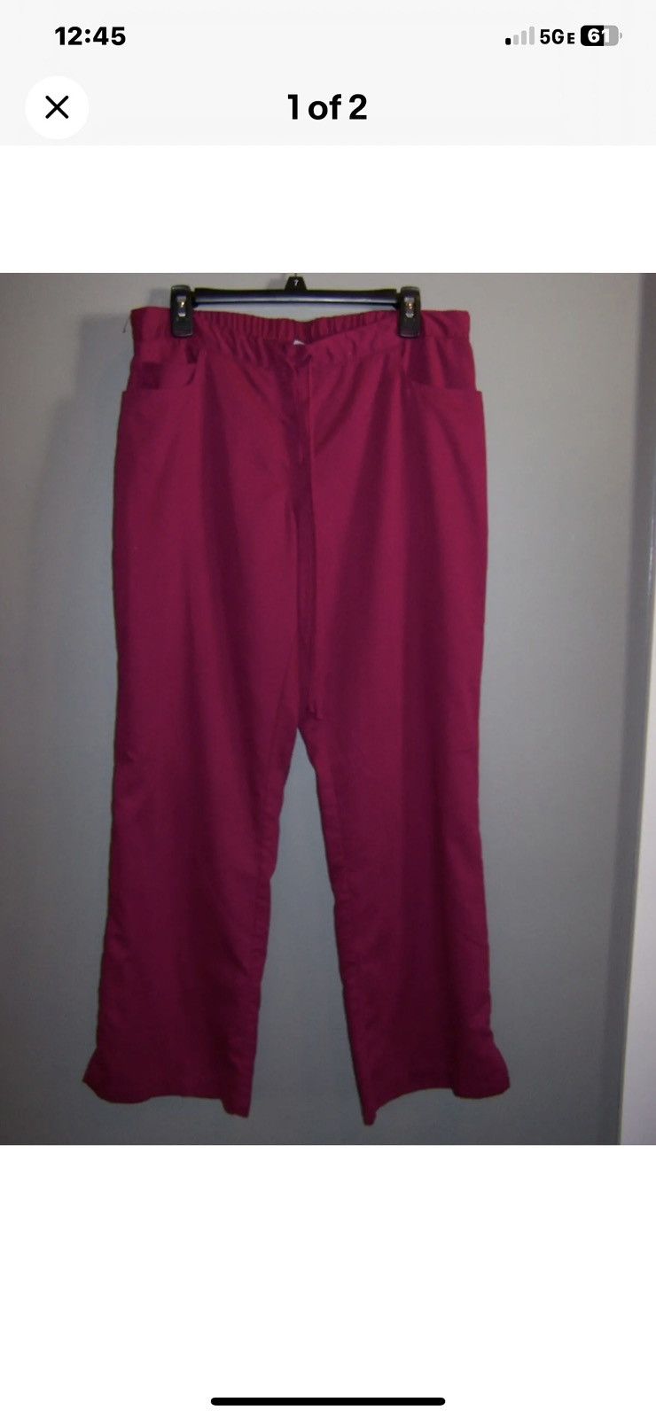Other Super Comfortable Maroon Scrub Bottoms Size 30" / US 8 / IT 44 - 1 Thumbnail