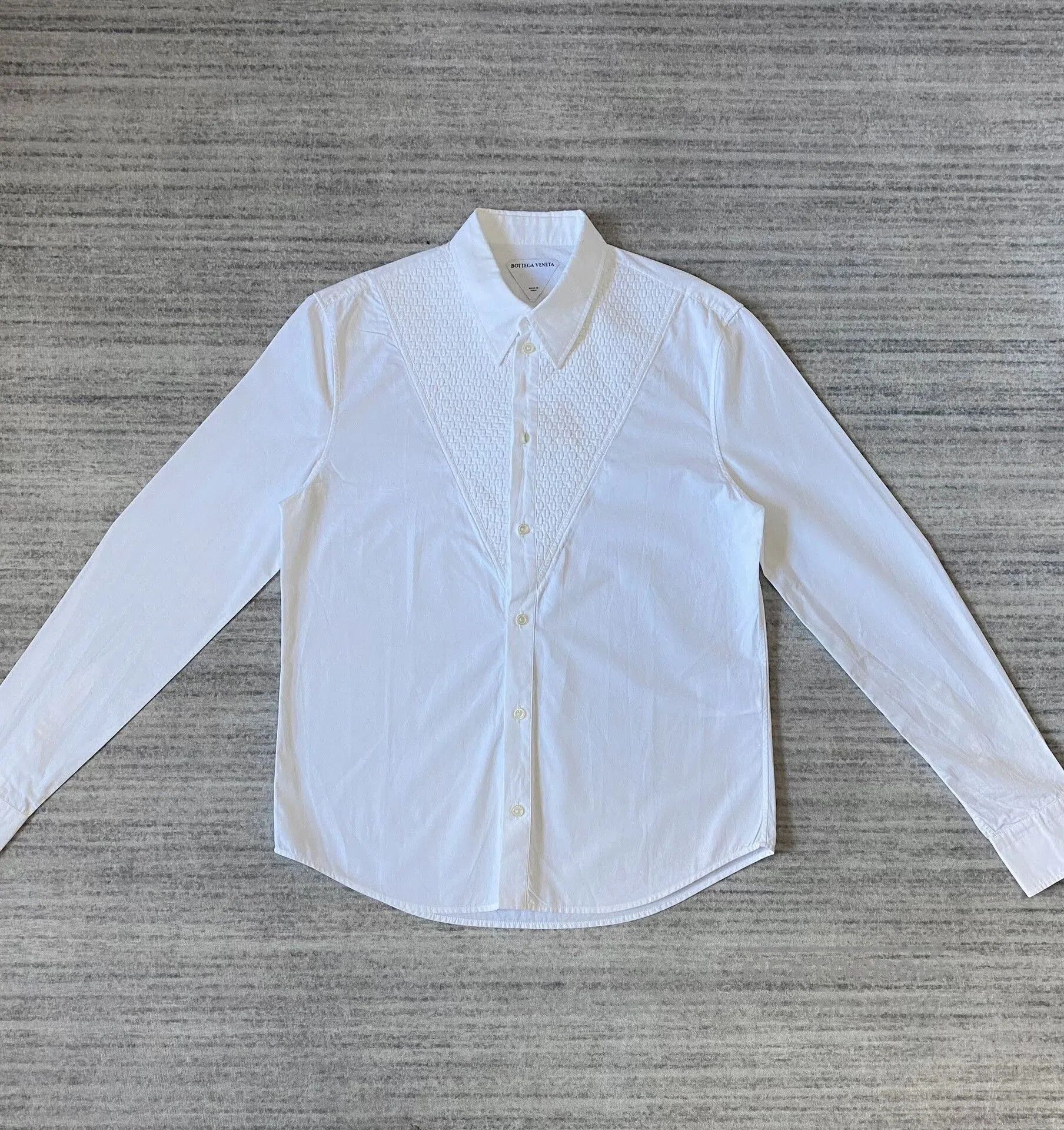 Bottega Veneta Bottega Veneta White Woven Shirt Jacket. Size US L / EU 52-54 / 3 - 2 Thumbnail