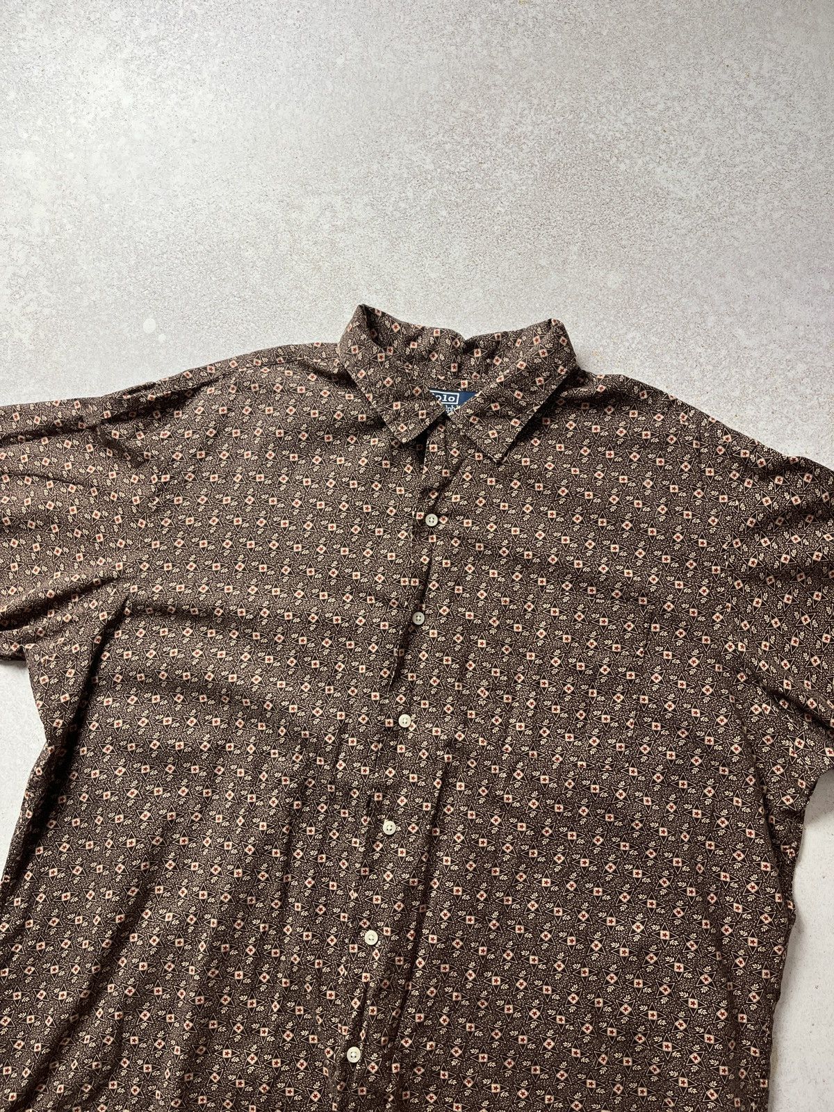 Polo Ralph Lauren Polo Ralph Lauren Caldwell Loop Camp Shirt Geometric Print Size US XL / EU 56 / 4 - 2 Thumbnail