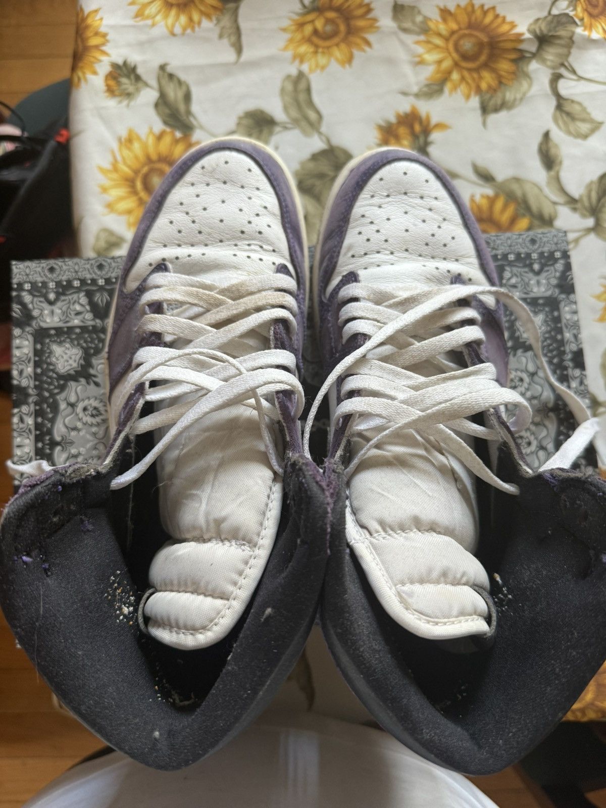 Jordan Brand Jordan 1 “Court Purple 2.0” DIY Size US 11 / EU 44 - 3 Thumbnail