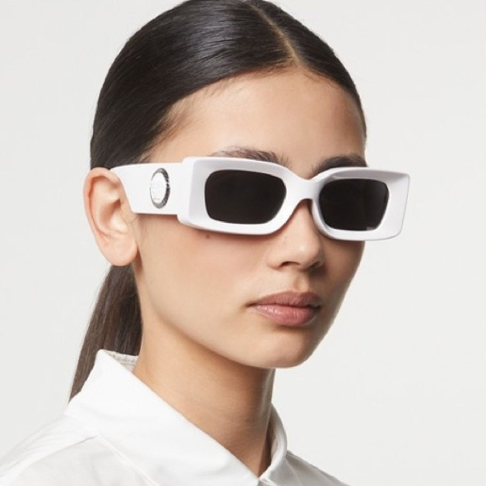 Versace New! Versace White Sunglasses, VE4474U 314/87, Authentic Size ONE SIZE - 1 Thumbnail