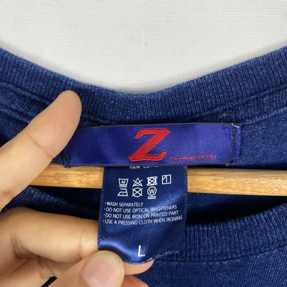 Indigo × Japanese Brand × KOJIMA GENES KOJIMA JAPAN Z Natural Indigo Tee Shirt Large Size Size US L / EU 52-54 / 3 - 5 Thumbnail
