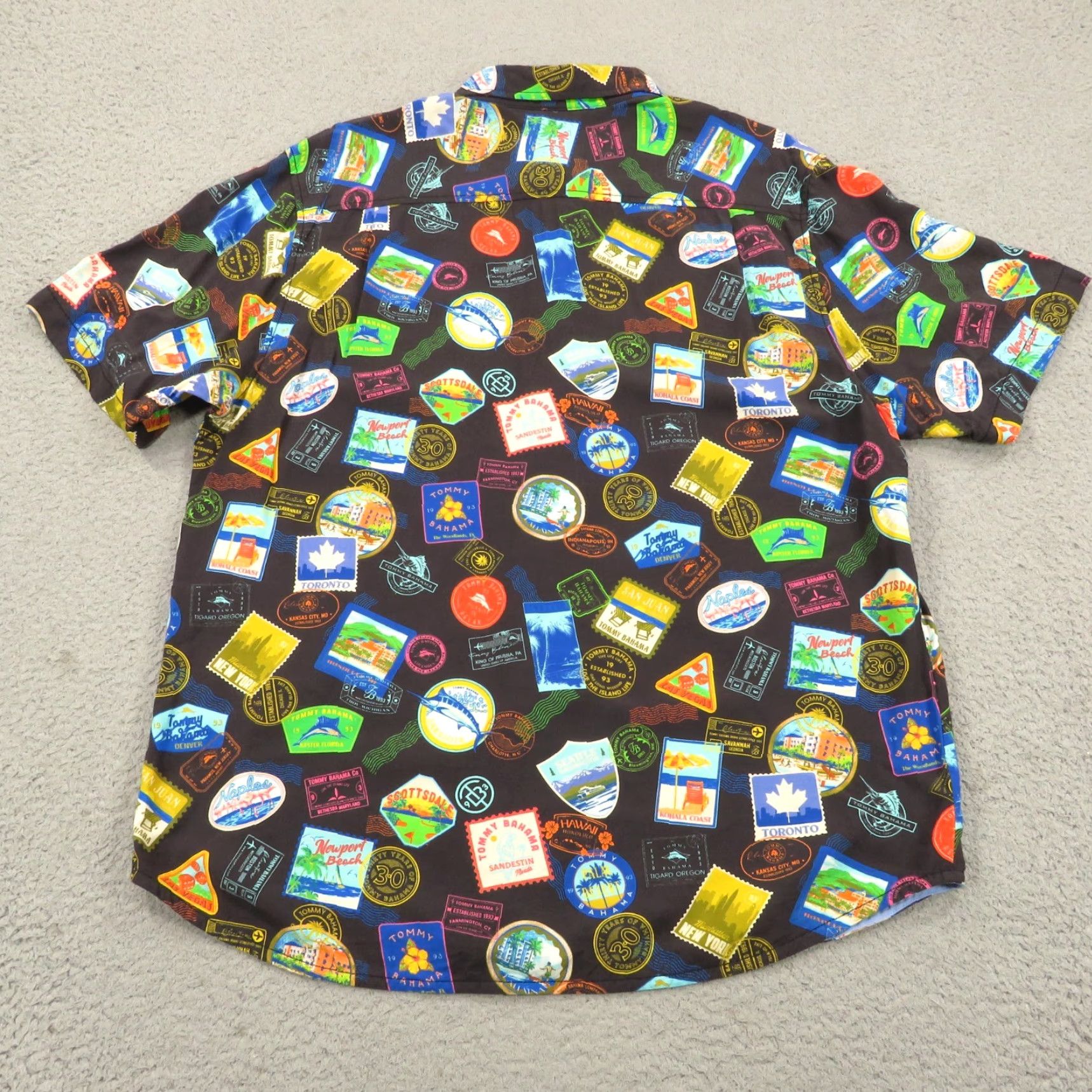 Tommy Bahama Tommy Bahama Shirt L Mens 30th Anniversary All Over Print AOP Camp Hawaiian Button-Up Short Sleeve Casual Camp Hawaiian Beach Aloha Mens Size US L / EU 52-54 / 3 - 7 Thumbnail