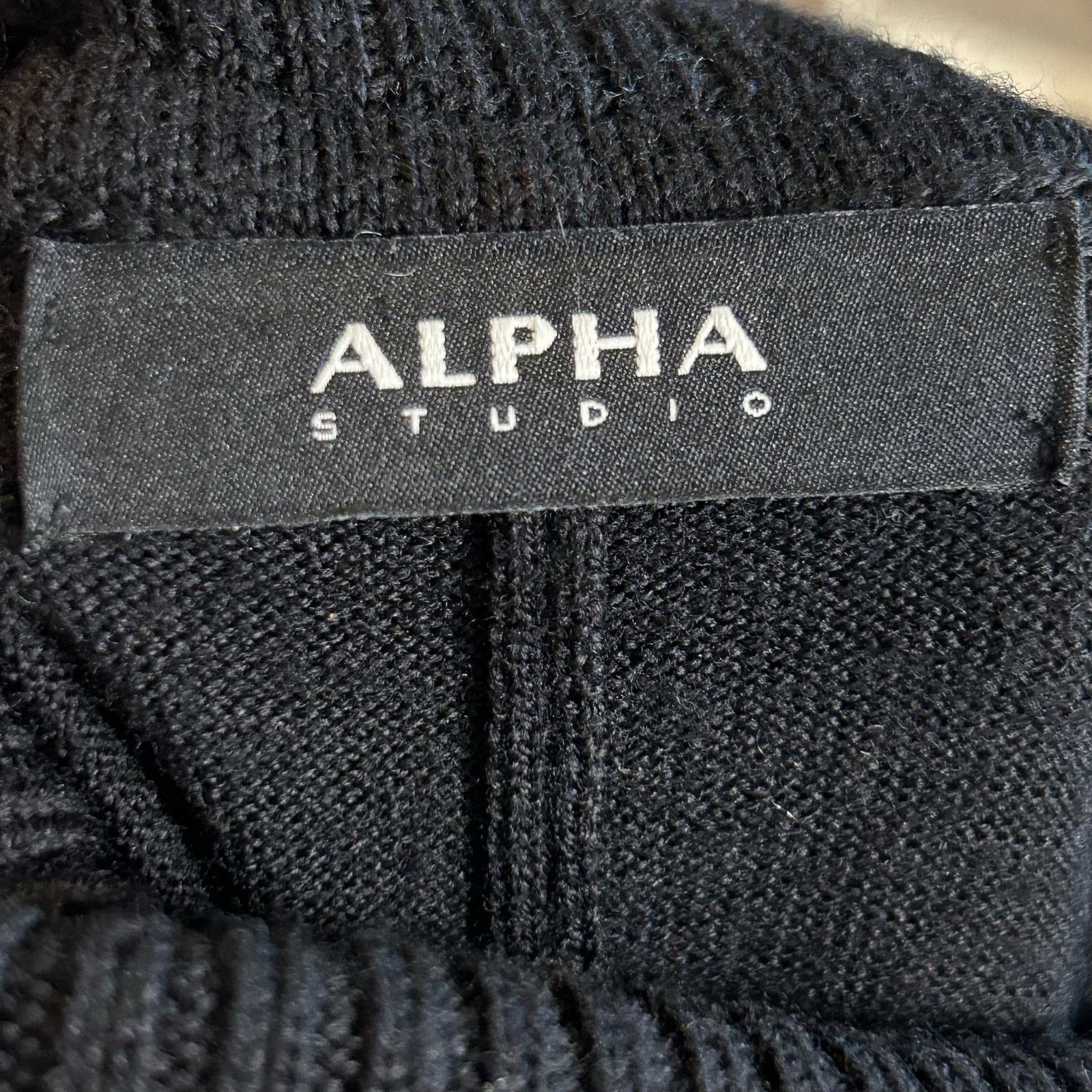 Alpha Studio Alpha Studio Sweater Merino Wool Black Turtleneck Sz 44/US L Size L / US 10 / IT 46 - 6 Thumbnail