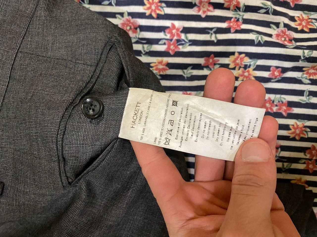 Hackett Vintage Hackett 100% Wool Custom Fit Suit Size 44R Size 44R - 21 Thumbnail