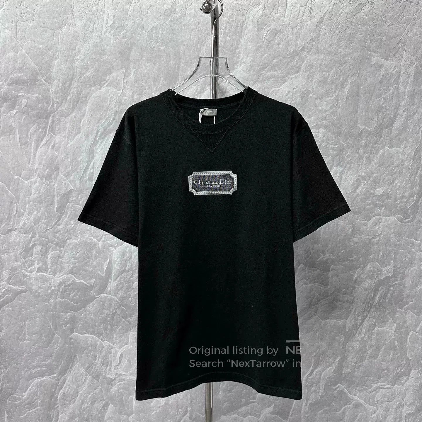 Dior christian dior logo embroidered black short sleeve. Size US XL / EU 56 / 4 - 1 Thumbnail