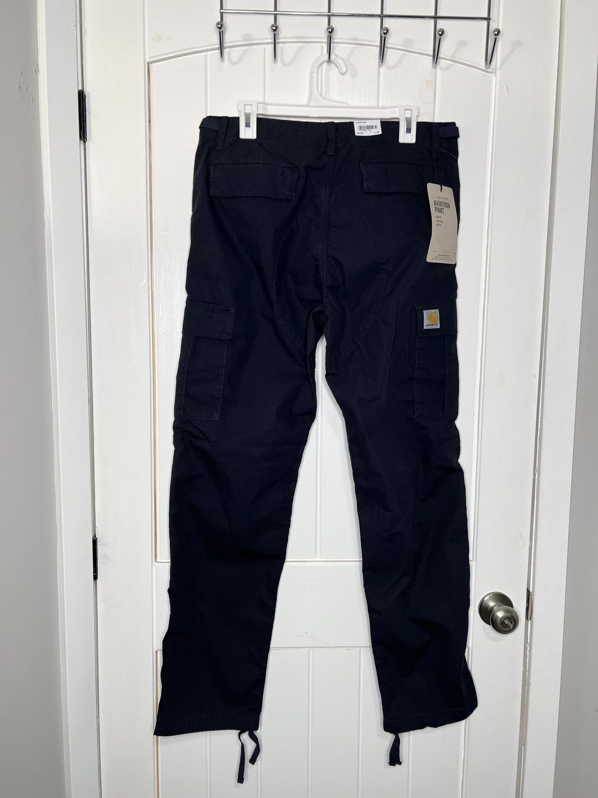 Carhartt Wip Carhartt WIP Aviation Cargo Pants Dark Navy Slim Fit 33x32 Size US 33 - 6 Thumbnail
