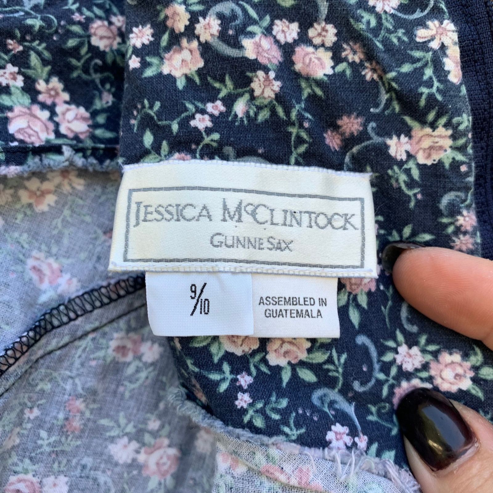 Vintage Gunne Sax Jessica McClintock floral lace cottagecore dress Size M / US 6-8 / IT 42-44 - 8 Thumbnail